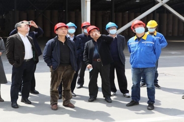 生态环境部科财司副司长付川一行考察由世俱杯app官方入口纸业承担的国家科技重大专项示范工程