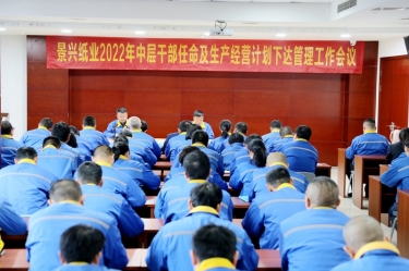 世俱杯app官方入口纸业召开2022年中层干部任命及生产经营计划下达管理工作会议