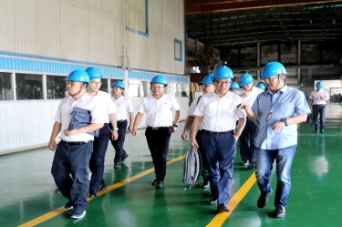 2020年9月8日,时任商务部亚洲司副司长杨伟群、马来西亚驻华使馆公使施志光莅临世俱杯app官方入口纸业对马来西亚项目进行调研
